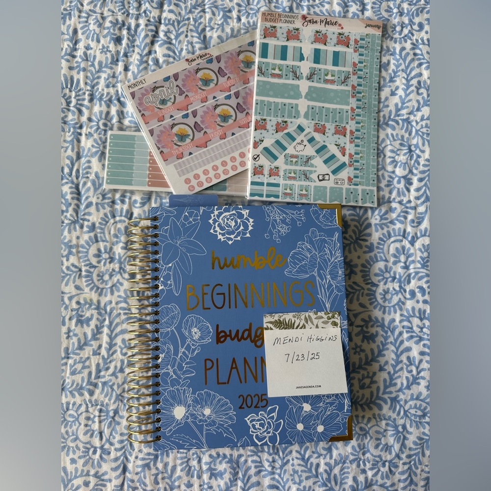 2025 Humble Beginnings Budget Planner with Monthly and Weekly Deco stickers